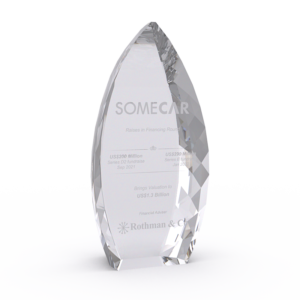 Diamond Cut Oval Crystal