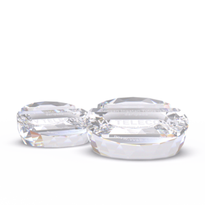 Round Diamond Crystal Paperweight (Name Card Holder)